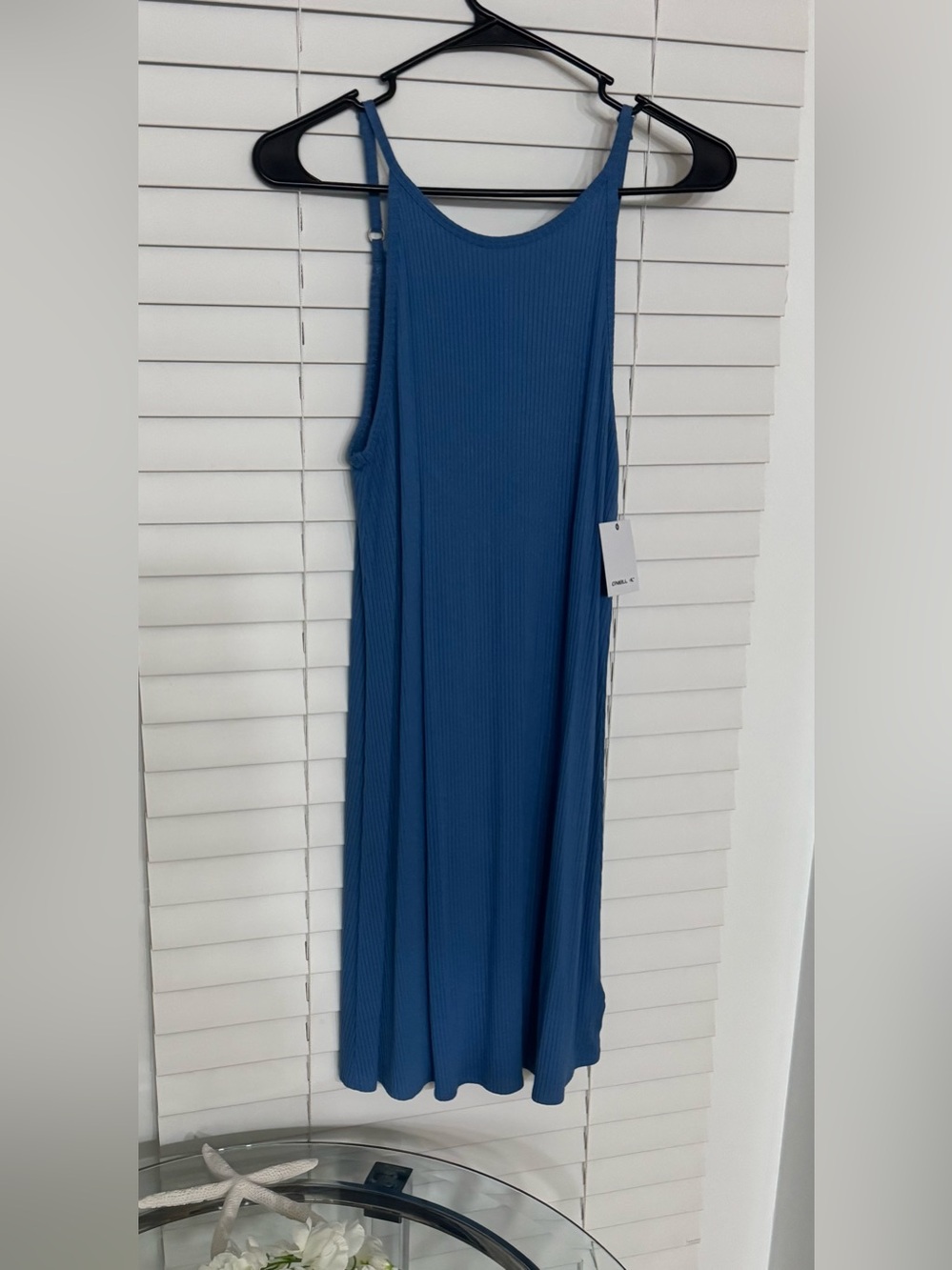 O’Neil Blue Ribbed Sleeveless Maxi Dress